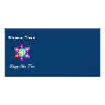 Étoile juive Shana Tova Cartes De Vœux Avec Photo