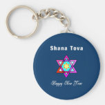 Étoile juive Shana Tova Porte-clefs