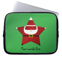 Étoile mignonne le père noël trousses pour ordinateur portable