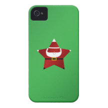 Étoile mignonne père Noël Coques Case-Mate iPhone 4