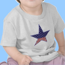 Étoile patriotique de drapeau de KRW Etats-Unis t-shirts