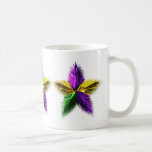 ÉTOILE POURPRE DE MARDI GRAS DE VERT ET D'OR MUG À CAFÉ