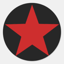 Étoile rouge autocollants