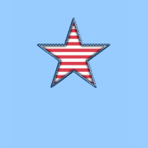 Étoile rouge de rayure de KRW patriotique t-shirts