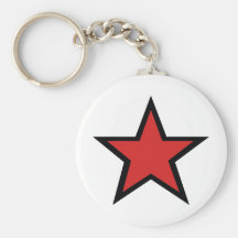 Étoile rouge ! Productcs rouges frais d'étoile ! Porte-clefs