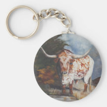 Étoile solitaire Longhorn Porte-clefs