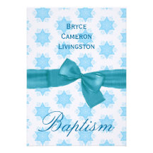 Étoiles bleues B660 de baptême de bébé Faire-parts