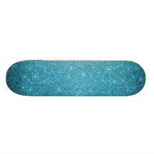 Étoiles bleues de scintillement skateboards personnalisés
