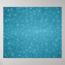 Étoiles bleues de scintillement posters
