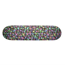Étoiles d'arc-en-ciel skateboards customisés