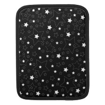 Étoiles de blanc sur le noir housses iPad