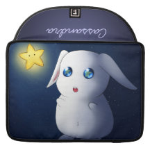 Étoiles de capture de lapin mignon superbe poche pour macbook