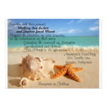 Étoiles de mer de plage épousant la personnaliser  invitation personnalisée
