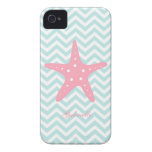 Étoiles de mer en bon état et roses de blanc de zi coques iPhone 4 Case-Mate