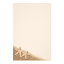 Étoiles de mer sur la papeterie de plage papier à lettre personnalisé