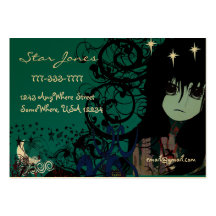 Étoiles de nuage de lune de filles d'Anime Cartes De Visite Personnelles