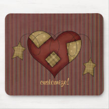 Étoiles de pays et correction Mousepad de coeur Tapis De Souris