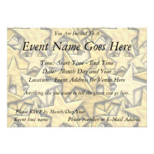 Étoiles d'or invitations personnalisées