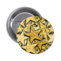 Étoiles d'or pin's avec agrafe