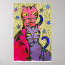 Étoiles du chat N Affiches