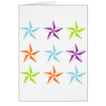 Étoiles lumineuses et de blanc carte de vœux