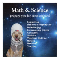 Étoiles mignonnes de laboratoire d'espace de maths posters