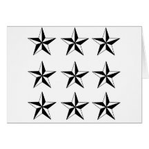 Étoiles noires et de blanc carte de vœux