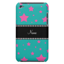 Étoiles nommées personnalisées de turquoise et de  étui barely there iPod
