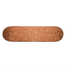 Étoiles oranges de scintillement skateboards personnalisés