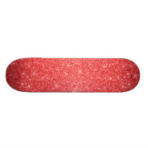 Étoiles rouges de scintillement skateboards personnalisés
