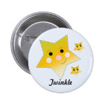 Étoiles souriantes d'or - scintillement pin's