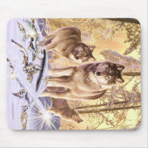"Étoiles sous la neige " Tapis De Souris