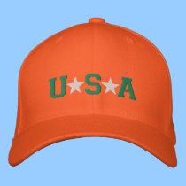 Étoiles vertes de KRW et blanches oranges des Etat casquettes brodées