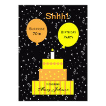 Étonnez la soixante-dixième invitation de fête d'a
