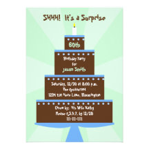 Étonnez la soixantième invitation de fête d'annive