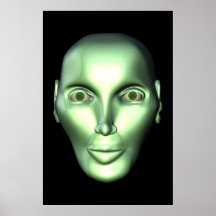 Être 3D extraterrestre principal étranger noir aff