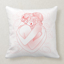 Étreinte d'amour de coussin