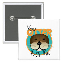 Étreinte de loutre badges avec agrafe