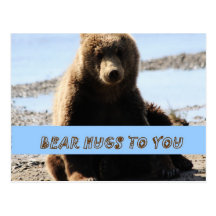 Étreintes d'ours à vous carte postale de l'Alaska 