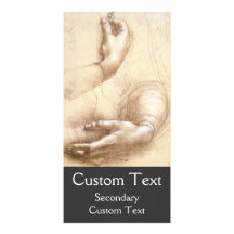 Étude des mains carte avec photo