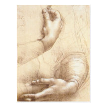 Étude des mains carte postale