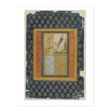 Étude d'oiseau et calligraphie, Golconda, Andhra P Cartes Postales