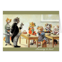 Étude pour tricoter cartes de vœux