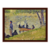 Étudiez "" pour de La grand Jatte "par Seurat Geor Cartes Postales