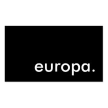europa. cartes de visite personnelles