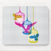 Évasion de cage à oiseaux tapis de souris