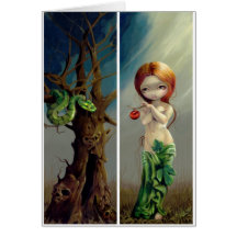 "Ève et l'arbre carte de voeux de connaissance"