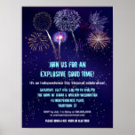Événement 4 juillet de feux d'artifice de ciel noc posters