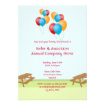 Événement extérieur de ballons de pique-nique colo cartons d'invitation