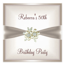 Événement floral crème de fête d'anniversaire de p invitation